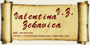 Valentina Zekavica vizit kartica